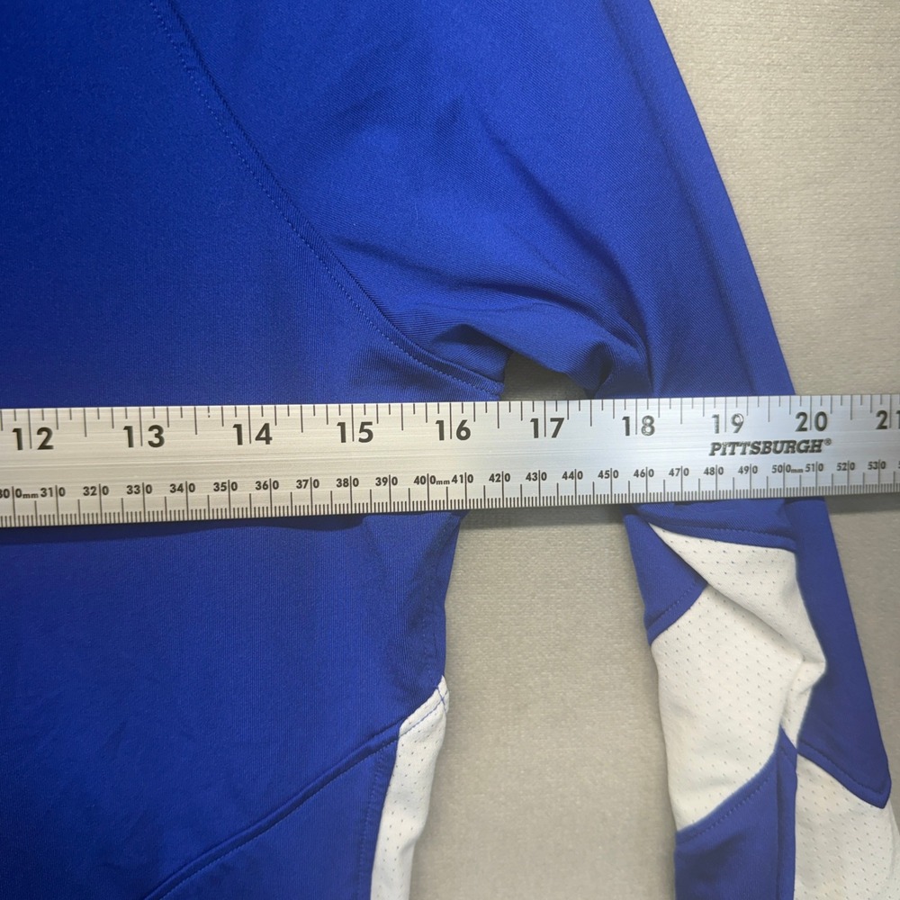 Under Armour Shirt Women Medium Blue Long Sleeve HeatGear Fitted Performance Top - Picture 8 of 9